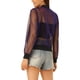 thumbnail image 3 of CHAQUETA BOMBER CHIC INSPIRADA PARA MUJERES, MALLA TRANSPARENTE, BRILLANTE Y LARGA CON MANGAS LARGAS, CIERRE, COLOR PÚRPURA, 3 of 6