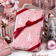 thumbnail image 4 of HOMERAL Christmas Tree Wrapping Paper Roll - Pink Gift Wrap - Perfect for Christmas - 17 Inch X 33 Feet, 4 of 7