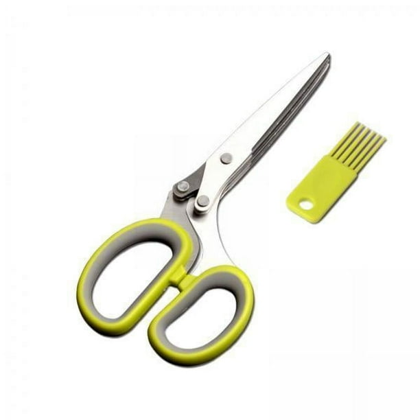 3x Tijeras de Cocina Múltiple Cebolleta Picada Herramienta de Cocina de Material Acero Inoxidable Tijeras Multifuncionales a Base de Hierbas 3 piezas