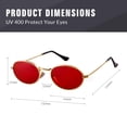 thumbnail image 4 of Gafas de sol GIFIORE Ovaladas Vintage Retro 90s para mujer y hombre, 4 of 7