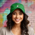 thumbnail image 3 of Dalix Chicken Embroidered Cotton Baseball Hat Adjustable Dad Cap Womens in Kelly Green, 3 of 5