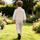 thumbnail image 5 of Odeerbi Niños 4 Pcs Caballero Vestido Formal Traje Chaleco + Traje Pantalones + Corbata + Colgantes Trajes de Boda Conjunto, 5 of 7