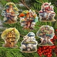 thumbnail image 3 of Tree House Decorative Wooden Clip-on Ornaments Set of 6 by G. Debrekht - Christmas Decor - 8090026C-S6, 3 of 11