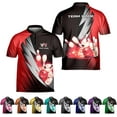 thumbnail image 2 of Personalized Name Bowling Jersey 3D, Custom Bowling Shirts for Team, Bowling Shirt Unisex for Men & Women (Blue, L), 2 of 7