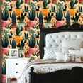 thumbnail image 2 of Western Peel and Stick Wallpaper 23.6in x 9.8ft Colorful Potted Cacti Succulents Floral Details Warm Contact Paper Vinyl Waterproof Self Adhesive Wall Paper for Bedroom Shelf Cabinet Renter Friendly, 2 of 8