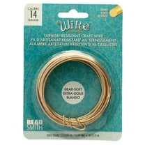 The Beadsmith Wire Elements Craft Wire – Tarnish Resistant, Soft Temper, Round, Rose Gold Color – 1.6mm, 14 Gauge, 10 Foot Spool – Jewelry Making, Wire Wrapping, Floral, & Other DIY Crafts