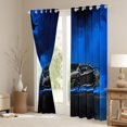 thumbnail image 3 of Feelyou Modern Race Car Black Out Curtains, Blue Automobile Curtains Pack of 2 (42x63 Each), Teen Boy Kid Child Bedroom Curtains, Blackout Curtains Home Decor, 3 of 6