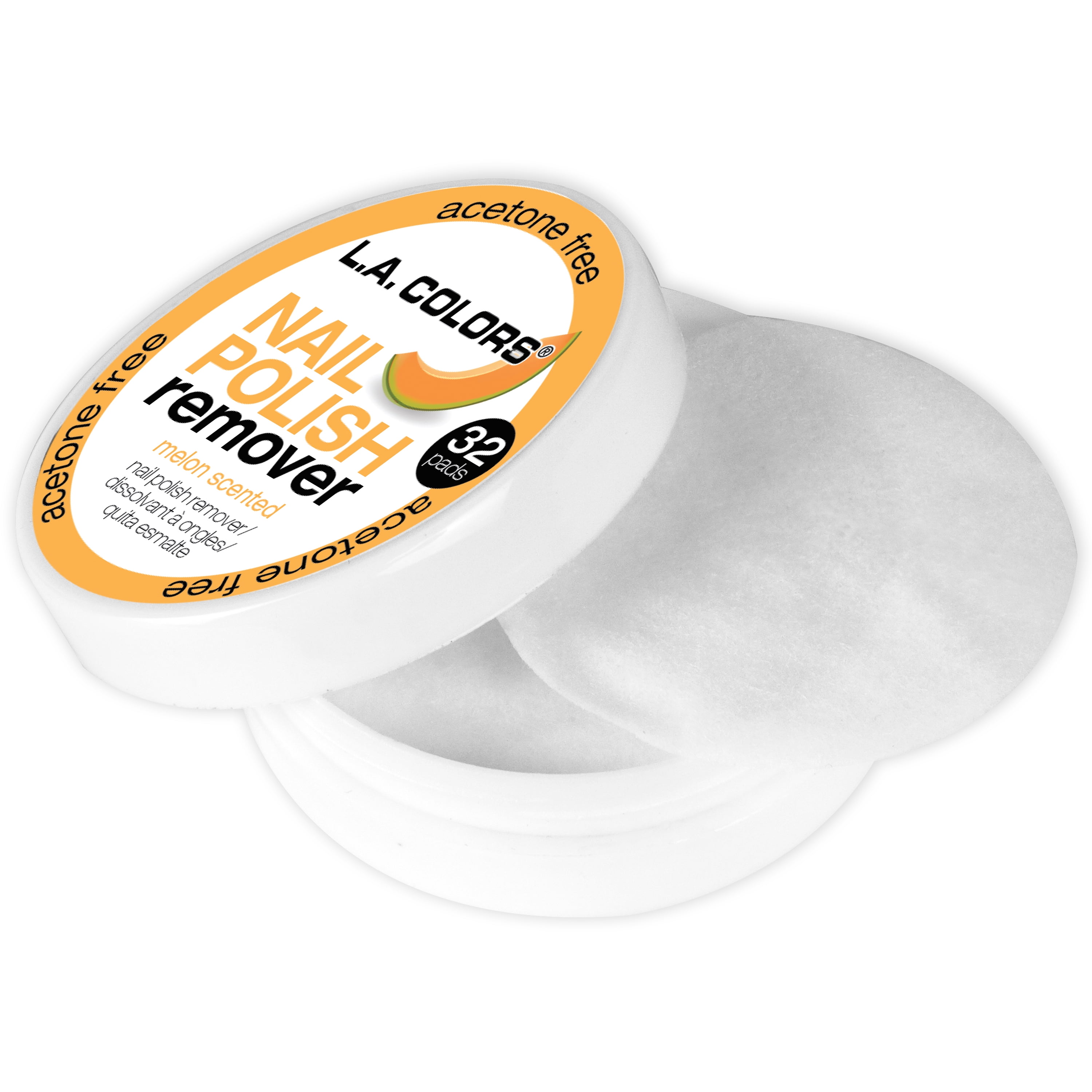 LA Colors Nail Polish Remover Pads Melon Scent 32 Counts Walmart