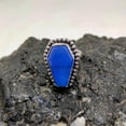 thumbnail image 5 of Blue Chalcedony Gemstone Metaphysical Coffin Ring, Wedding Ring, Statement Ring, Beautiful Gift For Women, Promise Ring, Anniversary Ring, Birthday Gift Ring For Her (Blue Chalcedony, Size 7), 5 of 9
