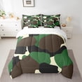 thumbnail image 2 of YST 7Pcs Camouflage Theme Comforter Set, Army Green Polyester Bed in a Bag, Full Size (7 Count), 2 of 5