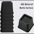 thumbnail image 3 of 6 Pack Bed Risers, Adjustable Bed Lifts in Heights 3 inch, Heavy Duty Stackable Risers for Sofa, Chair, Desk, Table Legs Extenders, Black, 3 of 7