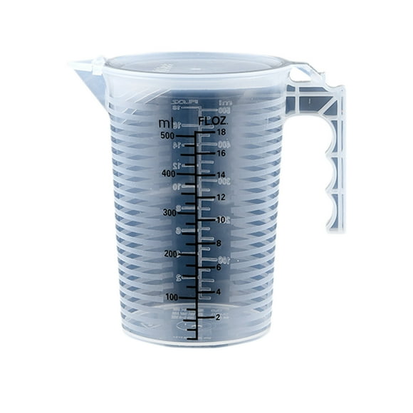 Measuring Cup with Lid and Handle for Accurate Ounce and ML Liquid Measurement in Baking and Cooking