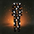 thumbnail image 5 of Halloween Pajamas, Halloween Matching Family Pajamas Pumpkin Ghost Spider Web Print Long Sleeve Two Piece Pj Set Comfort Sleepwear Nightwear Loungewear Spooky Holiday Party Season Photo Outfit, 5 of 6