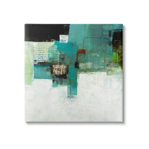 Stupell Industries Layered Shapes Collage Painting Gallery Wrapped Canvas Print Wall Art, Design by Ruth Fromstein