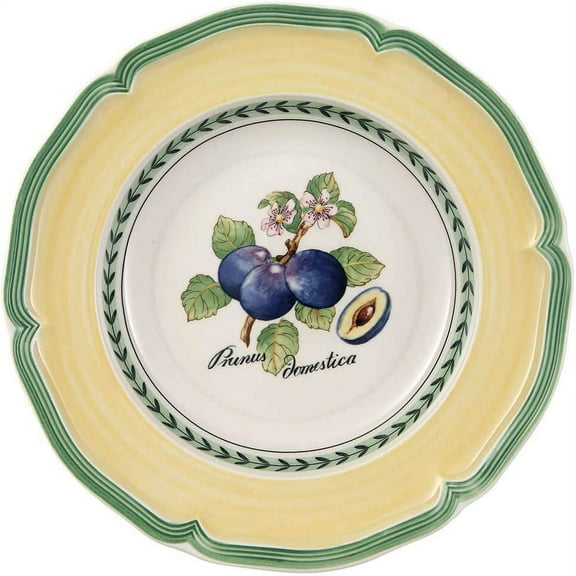 Villeroy & Boch French Garden Valence Rim Soup : Plum, 9 in, White/Multicolored New
