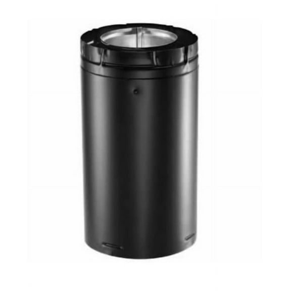 Dura Vent 46DVA-24TAB 4 x 6 in. DirectVent Pro Adjustable Pipe Black with Welded Seam - 24 in. Length