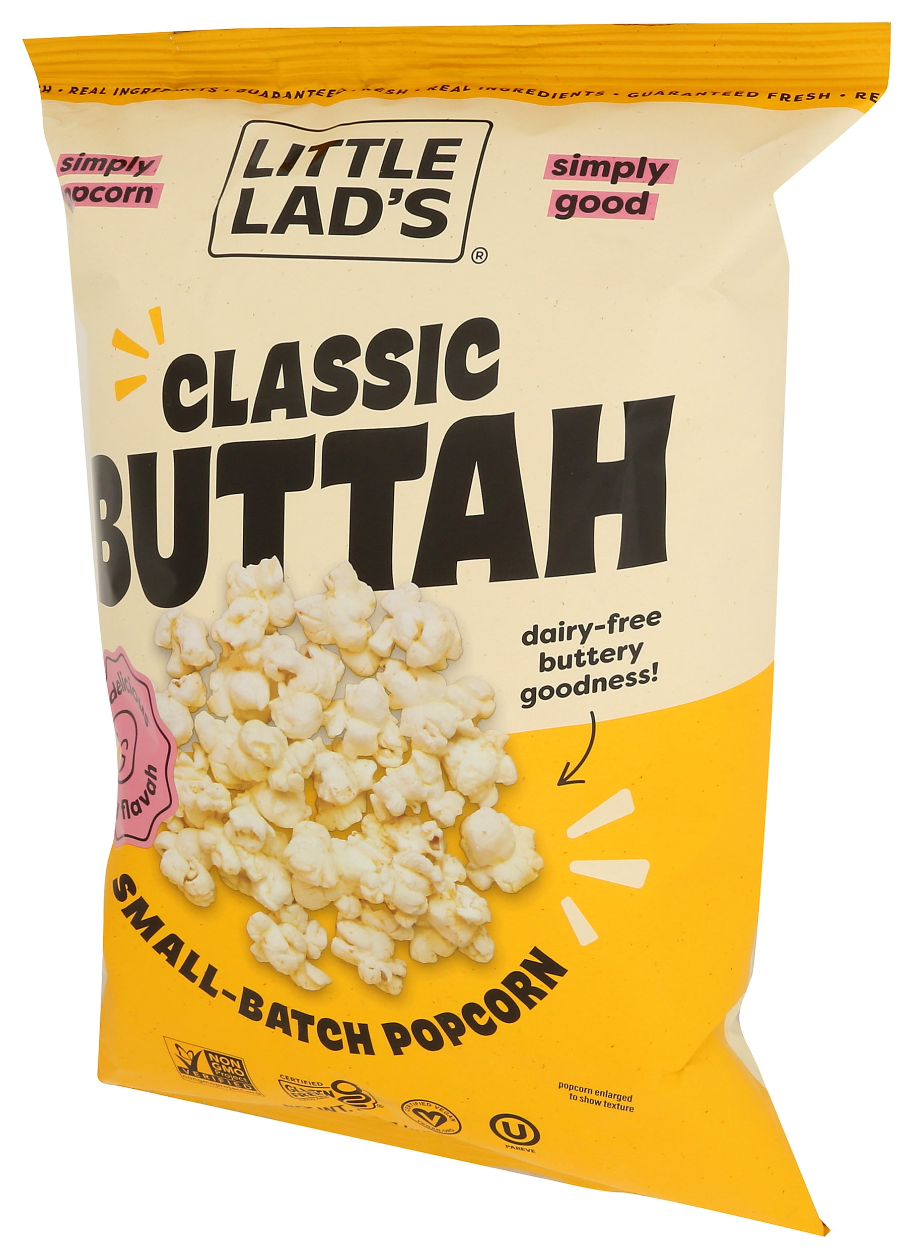 Pack of 6, Little Lads Classic Buttah Popcorn, 5.4 oz