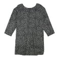 thumbnail image 1 of Blusa de jersey Alfani con espalda tejida para mujer negro 0X, 1 of 1