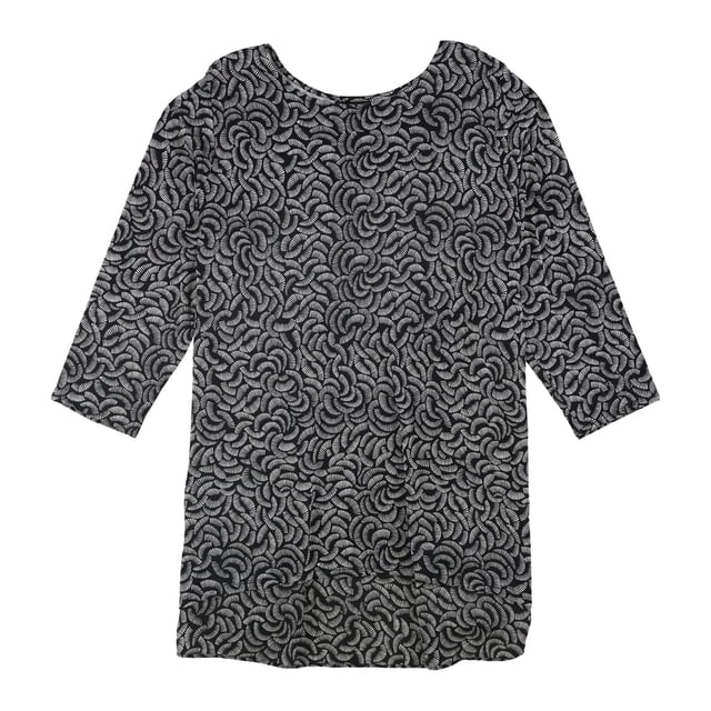 Blusa de jersey Alfani con espalda tejida para mujer negro 0X