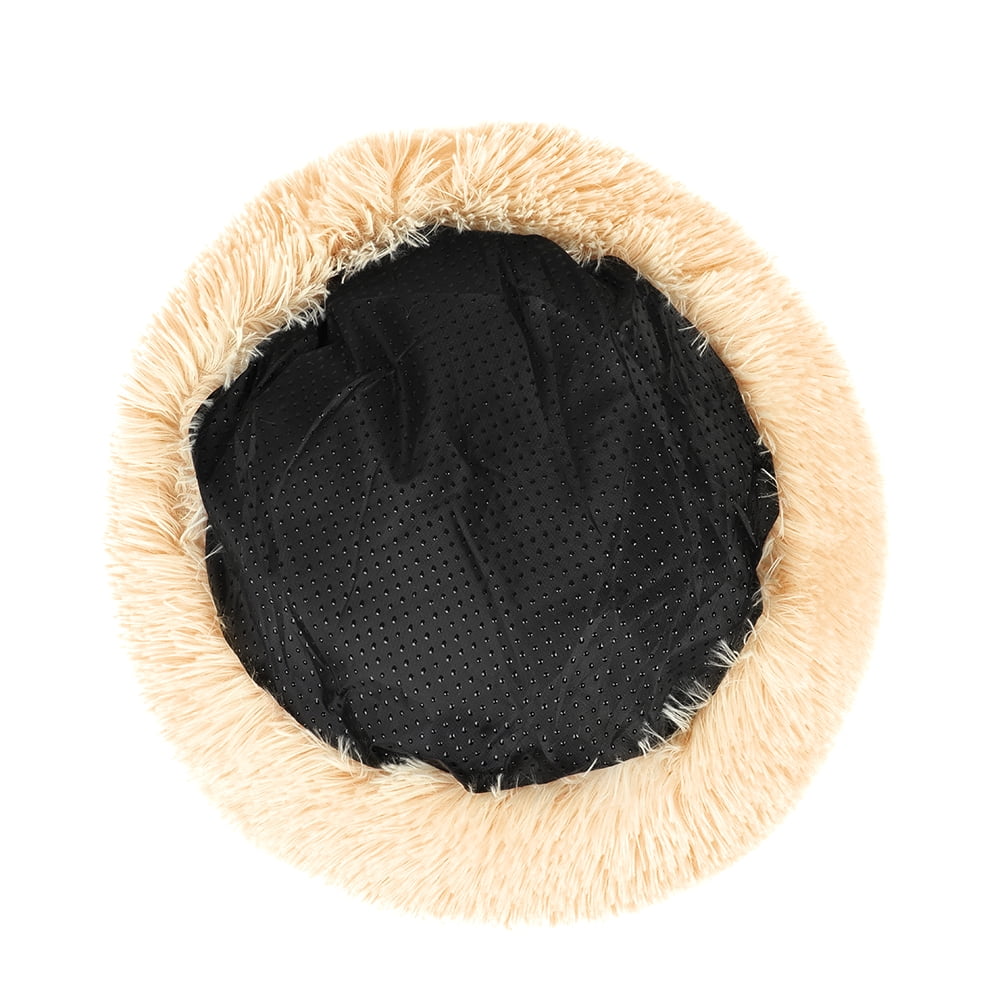 Round Plush Pet Bed for Dogs & Cats,Fluffy Soft Warm Calming Dog Bed Sleeping Kennel Nest,39.4 x 39.4 x 8"