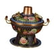 thumbnail image 2 of Shabu Shabu Hotpot Copper Hot Pot, resistente, utensilios de cocina, olla de beijing, olla caliente cloisonne para reunir restaurante hotel Azul, 2 of 9