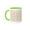 Green/White, variant on 3drose, Modern Faux Copper Triangle Geo Pattern, 11oz Two-tone Red Mug
