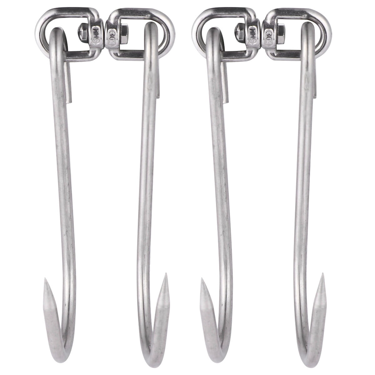 2pcs Swiveling Meat Hook Heavy Duty Stainless Steel Butcher Hooks