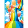 thumbnail image 2 of YUSDECOR 5X7ft Photography Backdrop Colourful Balloon Rainbow Background for Photo Studio, 2 of 4