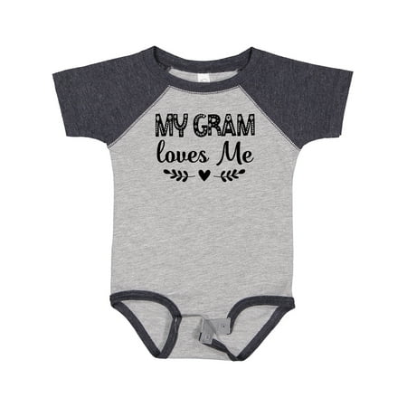 

Inktastic My Gram Loves Me Scandinavian Gift Baby Girl Bodysuit