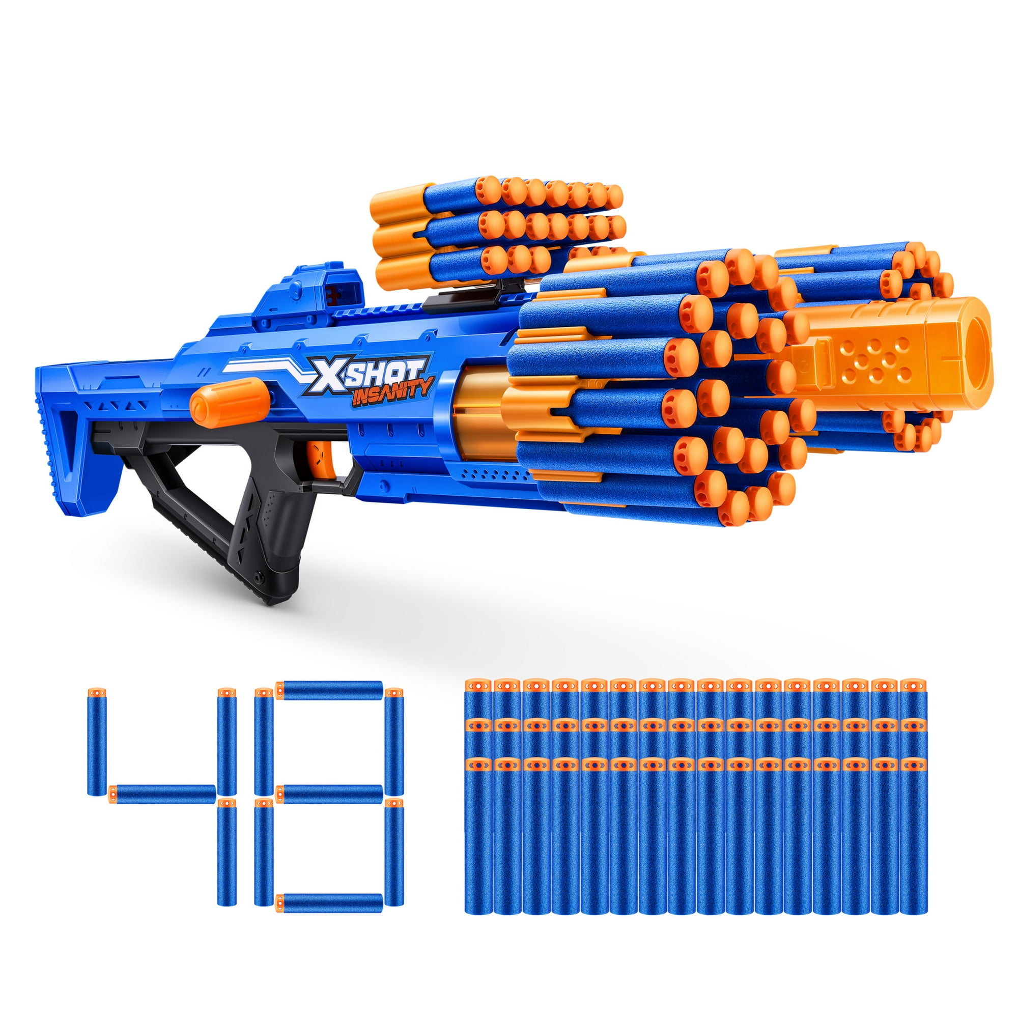 XSHOT Insanity Berzerko by ZURU Outdoor Blaster with 48 Air Pocket Darts for Ages 8+