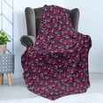 thumbnail image 4 of Dragon Soft Flannel Fleece Throw Blanket, Mythological Fairy Tale Fantasy Animals with a Funny Smile on Purple Background, Cozy Plush for Indoor and Outdoor Use, 50" x 60", Multicolor, by Ambesonne, 4 of 5