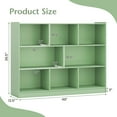 thumbnail image 2 of AEGFKD8 Cube Bookcase, Freestanding 3-Tier Open Bookshelf, Modern Storage Display Cabinet, Wood Cube Storage Organizer for Living Room, Kid’s Room, Mint Green, 2 of 10