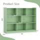 thumbnail image 3 of Songqin 8 Cube Bookcase, Freestanding 3-Tier Open Bookshelf, Modern Storage Display Cabinet, Wood Cube Storage Organizer for Living Room, Kid’s Room, Mint Green, 3 of 18