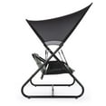 thumbnail image 2 of Afuera Living Outdoor Metal Swing with Canopy Sun Shade in Black, 2 of 8