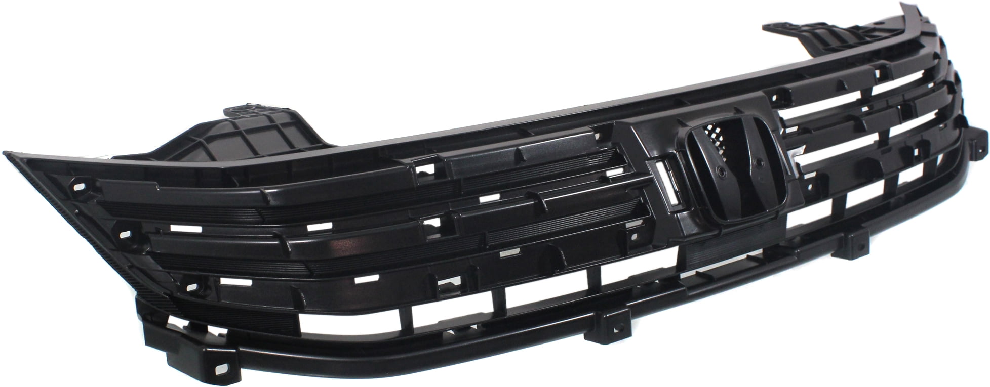 Grille Assembly Compatible With 2010-2011 Honda Insight Painted Black Shell and Insert CAPA Certified