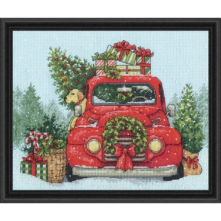 UPC: 0088677089924 | Dimensions® Festive Ride Counted Cross-Stitch Kit