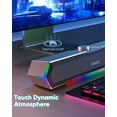thumbnail image 4 of LENRUE G11 Computer Speakers for Desktop, Touch Lights PC Speakers with Surge Clear Sound, USB C/USB Powered, AUX Audio for Computer Desktop PC Laptop Desk, 4 of 7