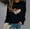 Black#1, variant on Tops for Women Trendy Viikei Womens Sweatshirts with No Hood,Plus Size Tops for Women Dressy,Ladies' Casual Valentine's Day Printed Long Sleeved Round Neck Top/shirt White S