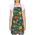 thumbnail image 2 of Naloa 1Pack Adjustable Bib Apron Waterdrop Resistant Cooking Kitchen Aprons for Women Men Chef, Christmas Gift Print, 2 of 8