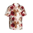 thumbnail image 2 of Fotbe Lilies Flowers Hawaiian Shirt for Men Unisex Summer Beach Casual Short Sleeve Cotton Linen Button Down Shirts-XX-Large, 2 of 9