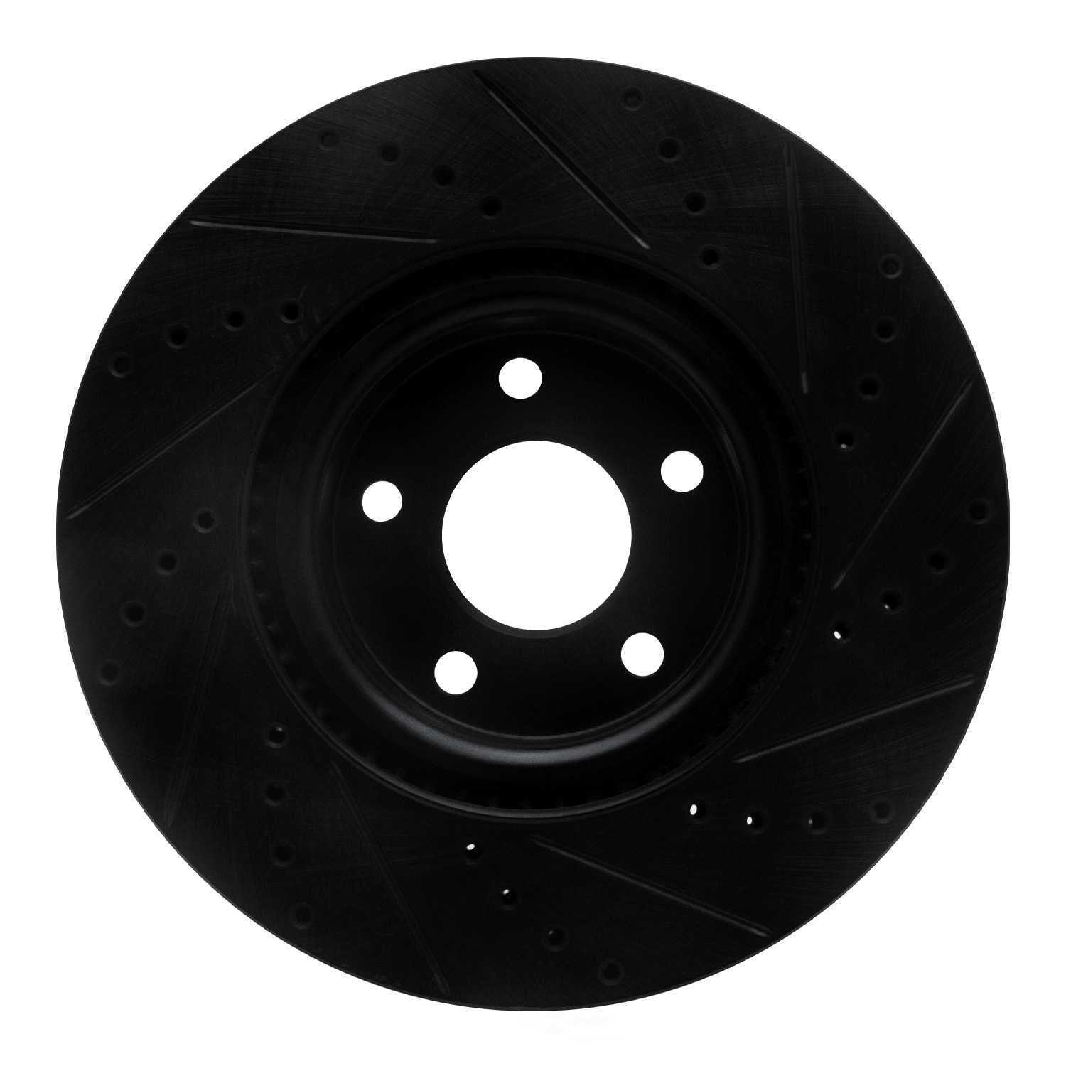 Dynamic Friction Company 633-54281L DFC Brake Rotor - Drilled And Slotted - Black