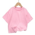 thumbnail image 2 of WOLLED Kids Toddler Summer Short-Sleeve T-Shirt for Girls Boys 2-12T Baby Solid Color 100% Organic Cotton Tees Shirt Tops, 2 of 11