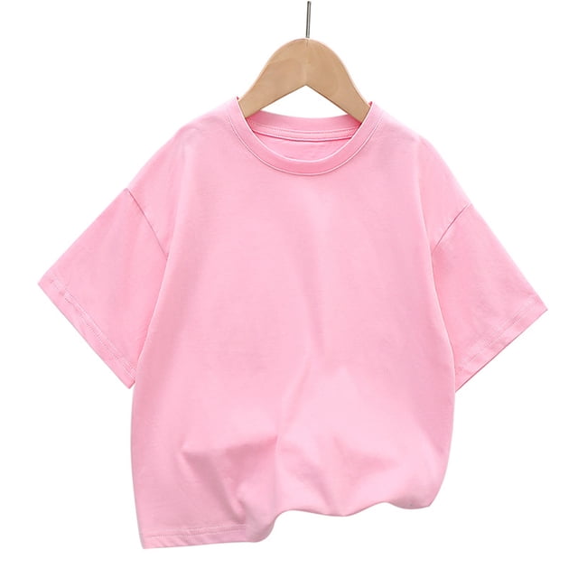 Qudderr T-Shirts d'Été pour Bébés Garçons Filles Col Rond en Coton Manches Courtes Décontracté pour Enfants 2-12 Ans