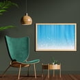 thumbnail image 2 of Abstract Wall Art with Frame, Stars Splashing down Open Sky Vibrant Celestial Rays Beams Design, Printed Fabric Poster for Bathroom Living Room, 35" x 23", Sky Blue White, by Ambesonne, 2 of 2