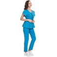 thumbnail image 2 of Niaahinn Scrubs for Women Set Modern Scrub Top and 8 Pockets Jogger Pants Medical Nursing Uniforms Scrubs Set, 2 of 7