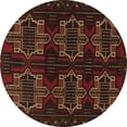 thumbnail image 1 of Ahgly Company Indoor Round Persian Brown Traditional Area Rugs, 4' Round, 1 of 4