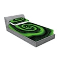 thumbnail image 2 of Ambesonne Green Fitted Sheet & Pillow Sham Set, Abstract Spirals, Twinxl, Green, 2 of 2