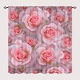 thumbnail image 2 of Pink Rose Blackout Curtains for Bedroom Flower Blossoms Romantic Flower 3D Printed Thermal Insulated & Light Blocking Window Curtains for Living Room W55 x L63 Inch, 2 of 5