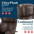 thumbnail image 4 of La-Z-Boy Fairmont Big & Tall Executive Office Chair Bonded Leather Brown, 4 of 14