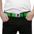 thumbnail image 3 of Peanuts Worldwide LLC Belt, Seatbelt Buckle Belt, Peanuts Snoopy and Woodstock Laughing HaHa Pose Green, 30 to 44 Inches, 3 of 9